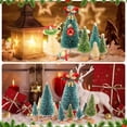 thumbnail image 6 of 67PCS Sisal Frosted Christmas Trees Snowflake Bottle Brush Trees with Wood Base Mini Artificial Christmas Trees Set Tiny Christmas Balls Gift Box Wreath for Christmas Home DIY Decor Crafts, 6 of 7