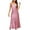 Pink, variant on SROBPTY Womens Pajamas, Ladies Fashion Breathable Patchwork V-neck Home Dress Long Nightdress White