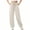 Beige, variant on SEMPAI Womens Casual Cotton Linen Straight Leg Pants Loose Drawstring Elastic Waist Harem Pant with Pockets