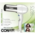 thumbnail image 3 of Conair® 1875 Watt Full Size Ceramic Ionic Chrome and White Hair Dryer, 3 of 4