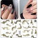 thumbnail image 2 of 9 Sheets Gold Nail Art Decals Graffiti Nail Art Stickers 3D Black Gold Stripe Line Marble Wave Nail Decals French Nail Design DIY Self-Adhesive Colorf, 2 of 4