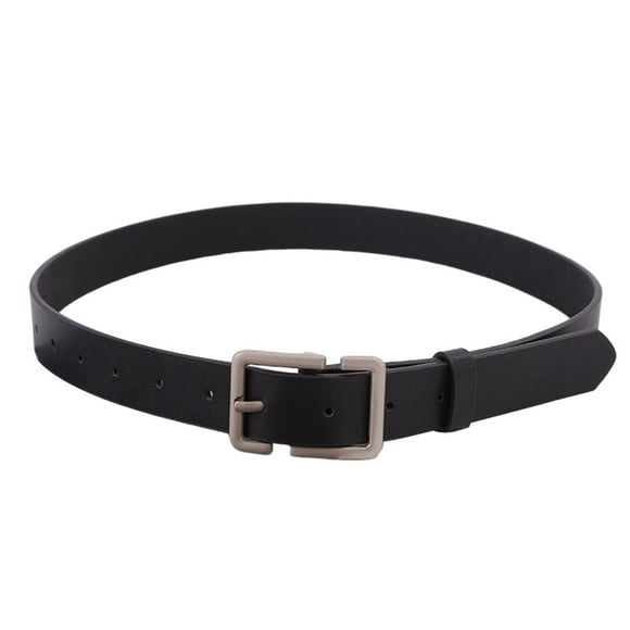 TureClos Women Waist Belt Portable Casual Formal Length Adjustable Club Shorts Jeans Ladies Dual Layer Leather Belts Accessories Gifts Black