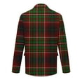thumbnail image 2 of Zimjoy Plaid Sport Coats for Men Casual Slim Fit Corduroy Suit Jackets Vintage One Button Checkered Blazer Business Office Work Blazers Jackets Birthday Party Sport Coats, Green L, 2 of 5