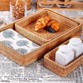 thumbnail image 1 of Cesta de Almacenamiento Tejida a Mano Bandeja de Almacenamiento de RatáN Cestas de Mimbre Pan Fruta Comida Desayuno Caja de ExhibicióN DecoracióN del Hogar -C, 1 of 5