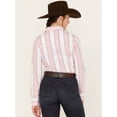 thumbnail image 4 of Wrangler Women's Striped Long Sleeve Western Pearl Snap Shirt Pink Large  US, 4 of 4