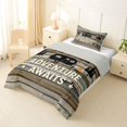 thumbnail image 2 of Manfei Vintage Camper Twin Comforter Sets,Rustic Farmhouse Cabin Bedding Set,Brown Green,Light Gray Reversible,2pcs,1 Comforter and 1 Pillowcase, 2 of 7