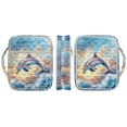 thumbnail image 7 of TSOVTHRID Dolphin Sunset Sky Print Bible Cover Case Church Bag for Christian, Bible Case with Portable Handle, Zippered Blue Quilted Bibles Protective Cover for Women Men, 10.6 x 8.3 x 2.2 Inch, 7 of 7