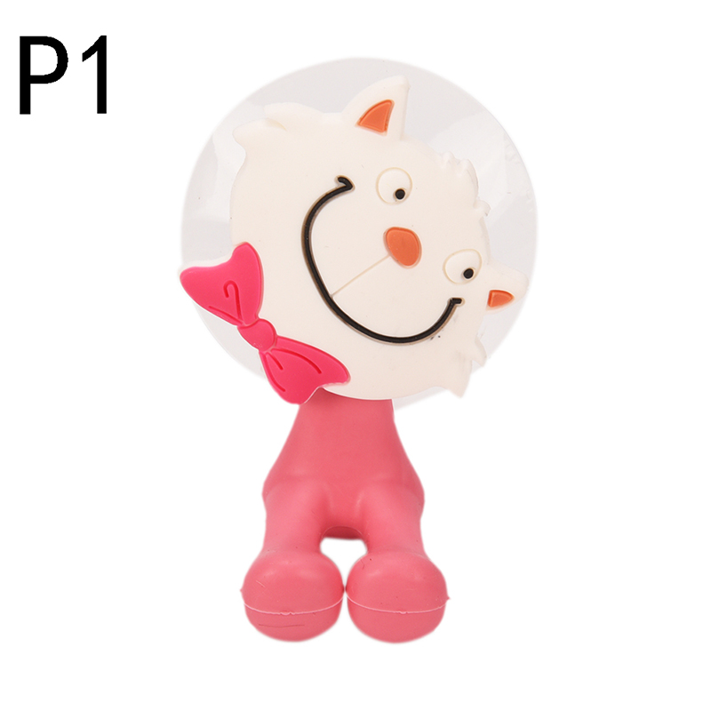 Cartoon Wall Mounted Toothbrush Holder Sucker Bathroom Suction Cup Organizer