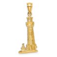 thumbnail image 4 of 14K Yellow Gold Polished Finish 2-D Assateague Island Lighthouse, Va Charm, 4 of 4