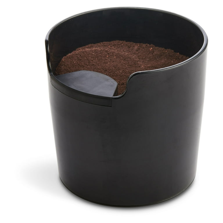 Knock Box Per Caffè In Metallo – Secchio Battifondo Per Espresso Con Base Antiscivolo E Barra Rimovibile, Colore Grigio