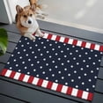 thumbnail image 3 of Rectangle Rug 2x3Ft, Independence Day Patriotic Stars on Blue Soft Non-Slip Washable Felt Carpet Pad, Red White Stripes Border Area Rugs for Living Room Bedroom Kids Room, 3 of 9