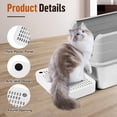 thumbnail image 5 of Cat Litter Box Ramp Mat with Filter, Cat Stairs for Self Cleaning Litter Box, Easy to Clean Non Slip Pedal, Ideal for Kittens Senior Cats, White, 5 of 6