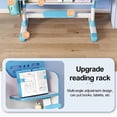 thumbnail image 6 of YNCE Kids Study Desk and Chair Set for 6-14, Height Adjustable Study Table Chair Set for Kids with Drawers Bookstand 80cm Desktop Foot Pedal Ergonomic Table Chairs for Boys Girls (Pink #2), 6 of 9