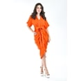 thumbnail image 1 of Vestido Drapeado Roman Fashion Juvenil 1059 Naranja, 1 of 6