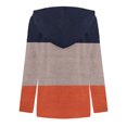 thumbnail image 5 of Mujeres Otoño Invierno Color bloque estampado vendaje cruzado cuello en V cultivo entrenamiento raya costura manga larga Sexy sudadera con capucha blusa pulóver Fridja  fhghd555, 5 of 5