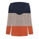 thumbnail image 5 of Mujeres Otoño Invierno Color bloque estampado vendaje cruzado cuello en V cultivo entrenamiento raya costura manga larga Sexy sudadera con capucha blusa pulóver Fridja  fhghd558, 5 of 5