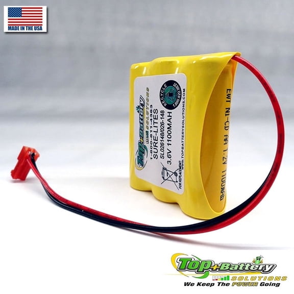 Emergency Lighting Battery For Sure-Lites 026-148 26-148 LPX70RWH Jiangmen Qty.1