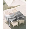 thumbnail image 2 of Gray Waves Coastal Outdoor Tablecloth with Umbrella Hole, Grey Ombre Summer Beach Oceans Spillproof Waterproof Outdoor Table Cover, Patio Tablecloths for Party Picnic Camping, Rectangle 54"x80", 2 of 9