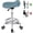 Blue, variant on Comfortable Rolling Saddle Stool with Wide Thick Saddle Seat Padding, Swivel Adjustable Saddle Chair with Wheels and Ring Pedal for Massage Salon (Green)