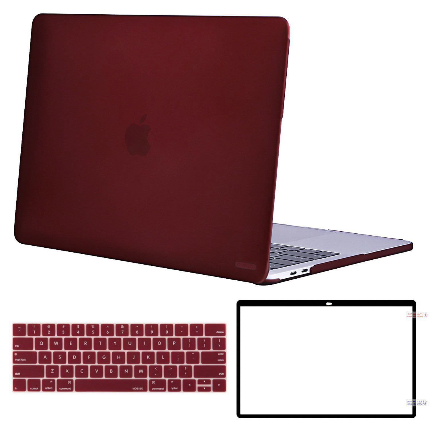 Geometric Pattern Matte Case for New MacBook Pro 15" A1990 A1707 With Touch Ba