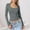 Gray, variant on SDNall Women's Casual Loose Fit Round Neck Blouse - Long Sleeve Solid Color