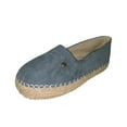 thumbnail image 1 of CEHVOM Women's Low Cut Sleeve Solid Color Flat Heel Round Toe Straw Flat Canvas Shoes, 1 of 3