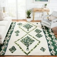 thumbnail image 2 of SAFAVIEH Aspen Byrne Southwestern Wool Area Rug, Green/Ivory, 7' x 7' Square, 2 of 8