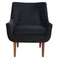 thumbnail image 3 of SAFAVIEH Amina Modern Style Tufted Accent Chairs, Black (27 in. W x 30 in. D x 31 in. H), 3 of 11