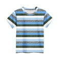 thumbnail image 4 of CYRBOKO Boys Summer Shirts, Casual Striped Basketball Short Sleeve Sports Top Blue Size 10-12 T, 4 of 4
