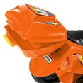 thumbnail image 5 of Best Choice Products 6V Kids Battery Powered 3-Wheel Motorcycle Ride On Toy w/ LED Lights, Music, Horn, Storage - Orange, 5 of 7