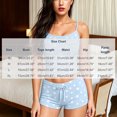 thumbnail image 3 of Jowdiw Women Pajama Set Polka Dot Print Cami Shorts Set Drawstring Lounge Sleepwear Two Piece Home Wear, 3 of 6