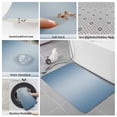 thumbnail image 6 of Blue Ombre Bath Mat 3 Piece Bathroom Rug Set, Modern Gradient Abstract Art Non Slip Bath Rug Contour Mat and Toilet Lid Cover, Absorbent Shower Mats Soft Bath Rugs and Mats Sets, 6 of 8