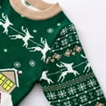 thumbnail image 5 of yocbz Boy Christmas Sweater Reindeer Kids Boys Girls Christmas Sweaters Holiday Unisex Sweater Crewneck Xmas Party Knit Reindeer Snowflakes Pullover Green,Size for 6-7 Years, 5 of 7