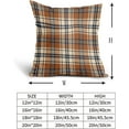 thumbnail image 6 of Fall Plaid Pillow Covers 18x18 Set of 2 Burnt Orange Blue Rustic Autumn Colored Print Decorative Outdoor Pillowcases Farmhouse Throw Cushion Case Decor for Home Couch Sofa Bed, 6 of 6