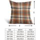 thumbnail image 5 of Fall Plaid Pillow Covers 18x18 Set of 2 Burnt Orange Blue Rustic Autumn Colored Print Decorative Outdoor Pillowcases Farmhouse Throw Cushion Case Decor for Home Couch Sofa Bed, 5 of 6