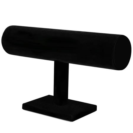 Sports Strand Necklace - Black Velvet Hovering T-bar Jewelry Stand Display Storage Store Rack - Removable Necklace Bracelet Earring Bangle Pendants Anklet Tower Watch Key Holder Organizer For Women Men Girl