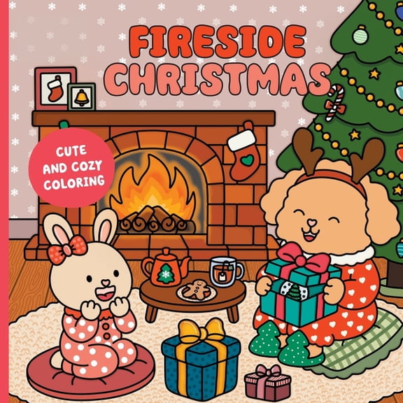 Fireside Christmas: A Cute & Cozy Coloring Book, (Paperback)