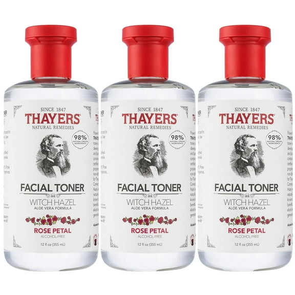 THAYERS Rose Petal Witch Hazel Toner - Alcohol Free & Organic Aloe Vera, 12 oz.