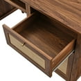 thumbnail image 6 of Computer Work Desk, Walnut, Wood, Home Office Business, Modern Contemporary HB34440, 6 of 9