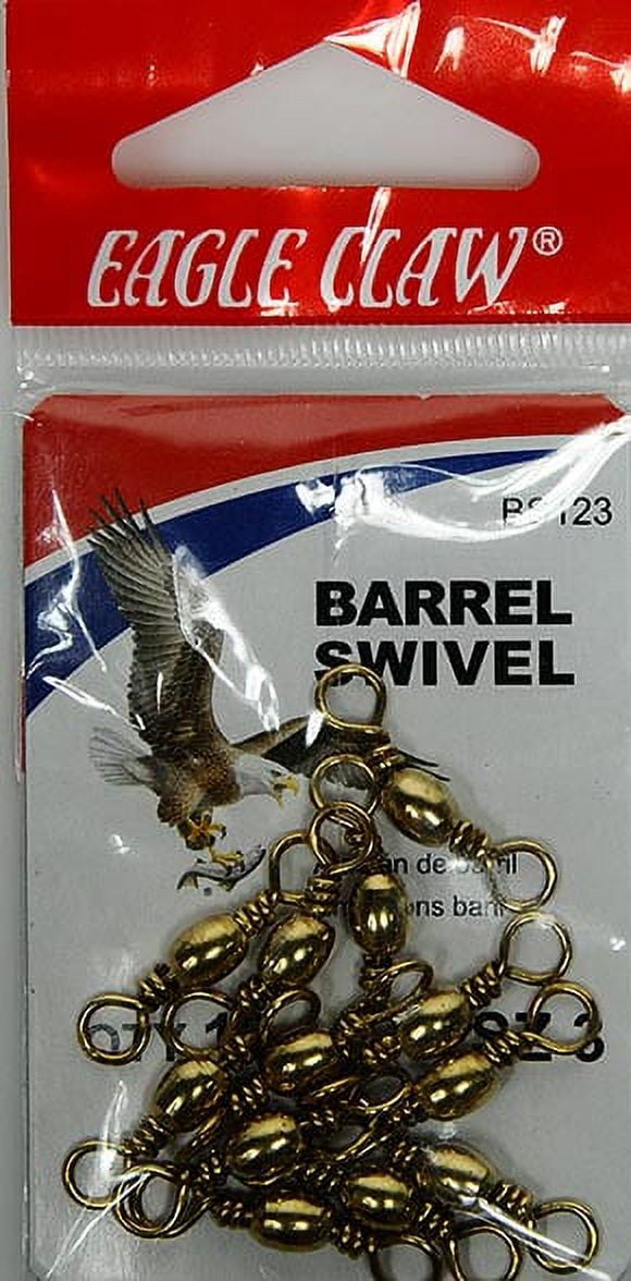 Eagle Claw Barrel Swivel, Brass, Size 3 Swivel