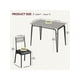 thumbnail image 3 of Space - saving dining mesa set para 4: 5 - piece square moderno wood dinette con forrado sillas, suitable para small spaces y apartments, 3 of 6