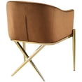 thumbnail image 2 of Meridian Furniture Xavier Saddle Velvet Dining Chair, 2 of 8