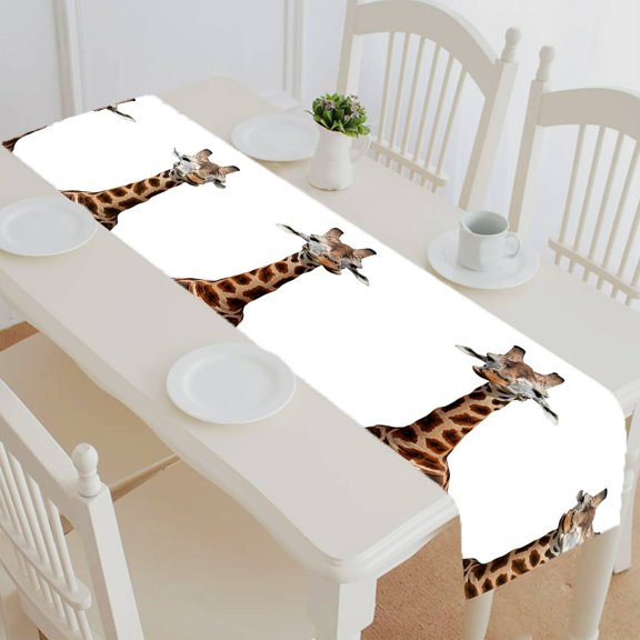 ECZJNT giraffes table runner table cloth tea table cloth 14x72 Inch