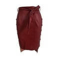 thumbnail image 5 of hotojiny Vintage Pu Leather Pencil Skirt for Women Button Split Skirt with Belt High Waisted Pencil Skirts for Work Skirts for Women, 5 of 6