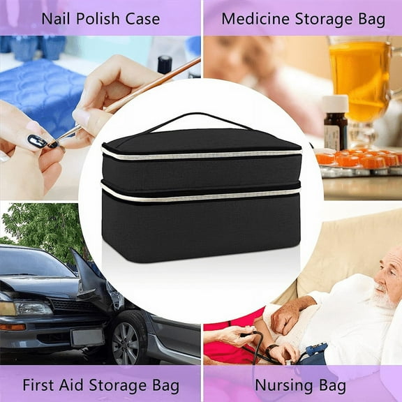 Sewing Supplies Organizer Bag, Double-Layer Box Accessories Storage Bag,A