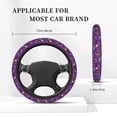 thumbnail image 2 of Kdxio Retro 80s Style Print Elastic Stretch Steering Wheel Cover,Auto Steering Wheel Cover,15 Inch Anti-Slip,Warm in Winter and Cool in Summer,Fit Suvs,Vans Cars,Trucks, 2 of 7