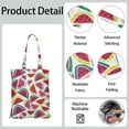 thumbnail image 5 of Fresh Watermelon Canvas Tote Bag Summer Tropical Fruit Pattern Print Aesthetic Watermelon Lovers Cute Sunshine Beach Summer Party Geometric Refresh Reusable Eco-Friendly Lightweight Foldable Shopping, 5 of 6