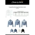thumbnail image 2 of Made by Olivia Women's Cropped Raw Hem Cargo Pocket Denim Jacket, 2 of 7