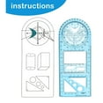 thumbnail image 5 of 2 Pcs Multifunctional Geometric Ruler Plastic Circle Drawing Tool, 5 of 8