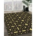 thumbnail image 3 of Ahgly Company Machine Washable Indoor Rectangle Transitional Night Black Area Rugs, 6' x 9', 3 of 7